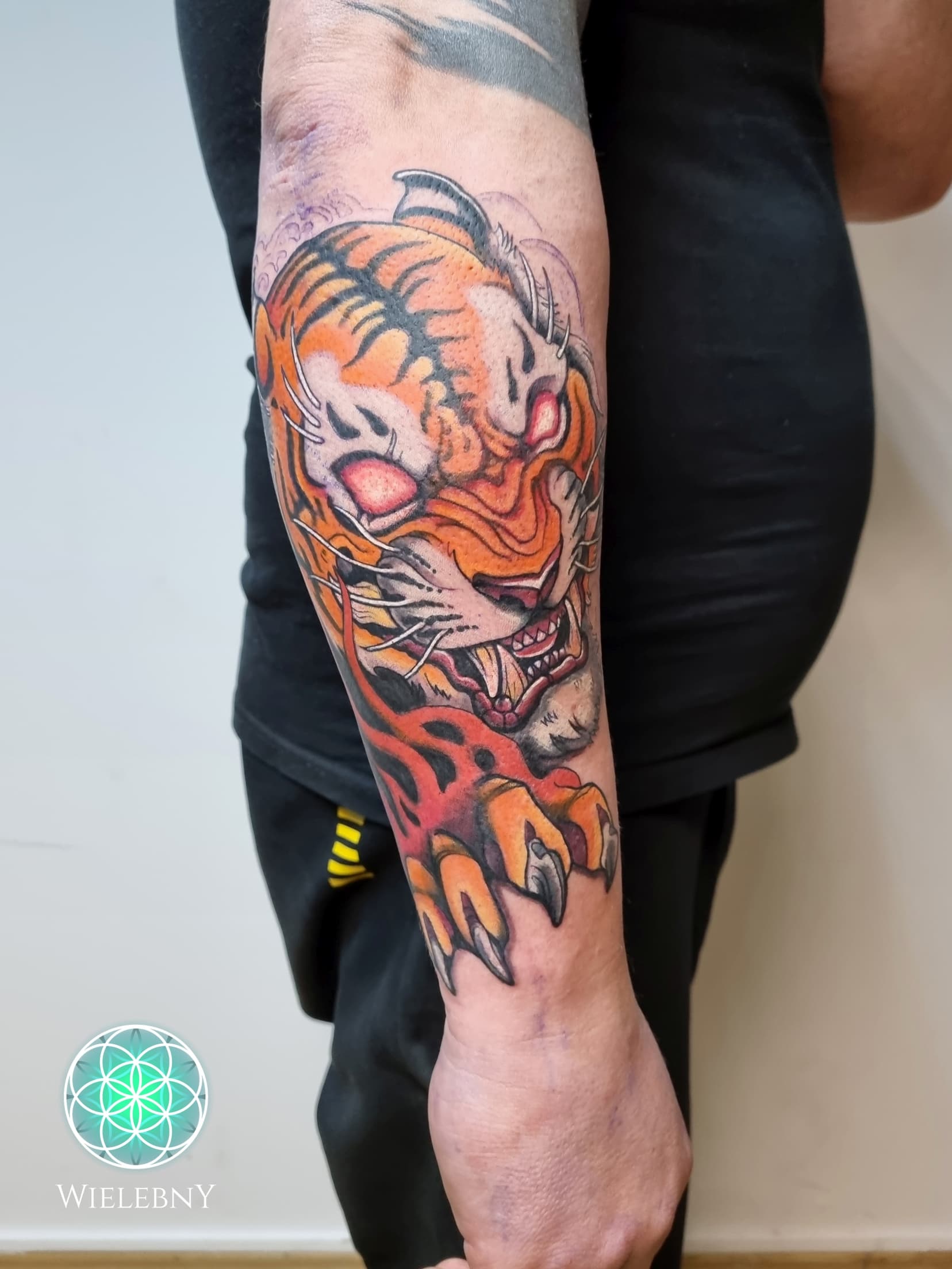 Tiger in colour Neotraditional