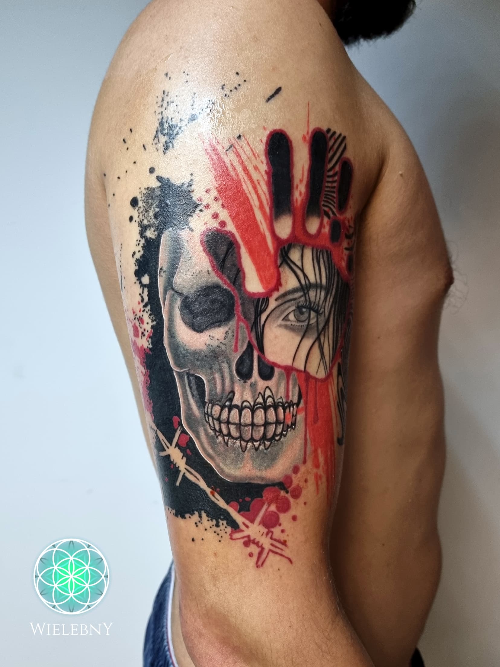 Trash Polka Skull
