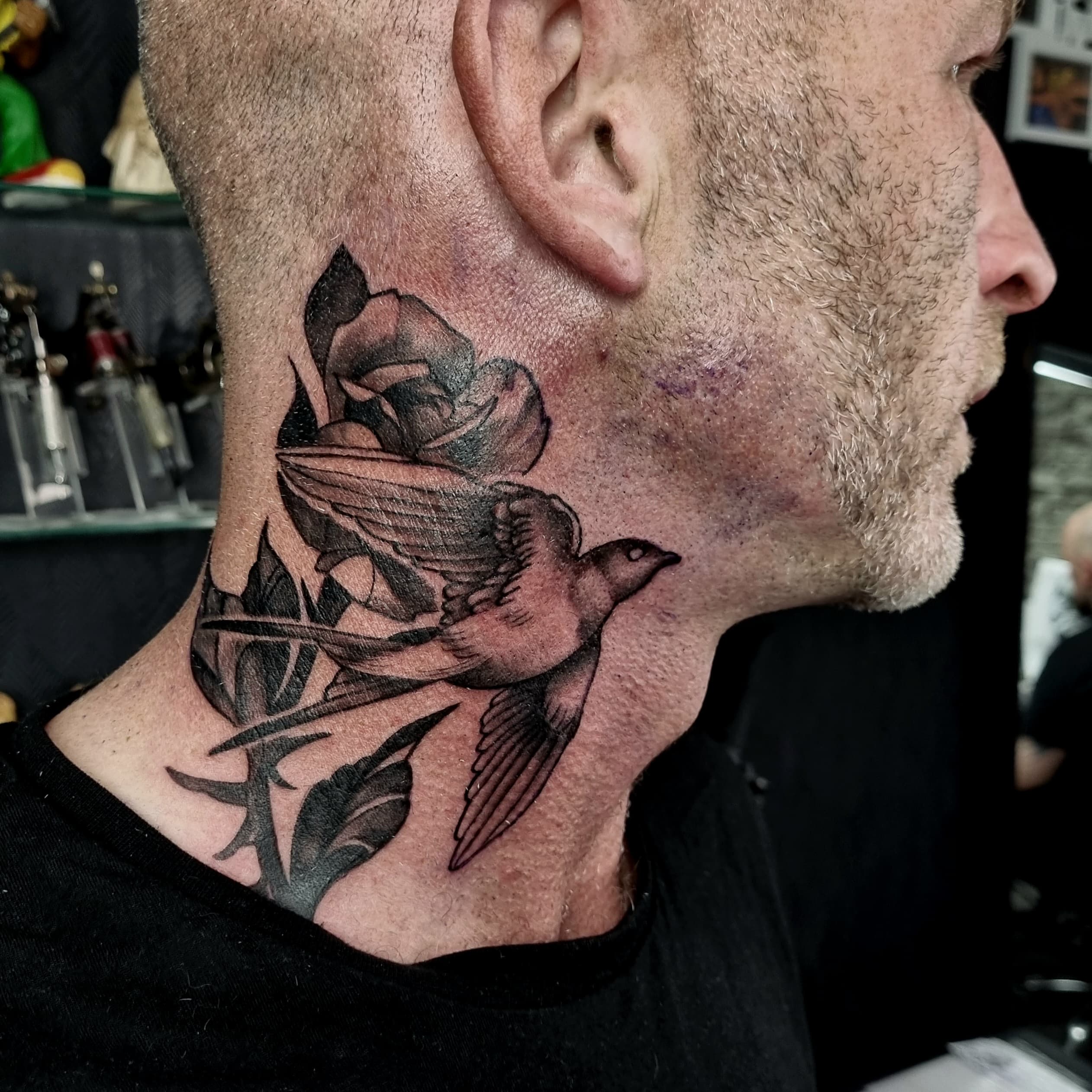 Bird and flower
