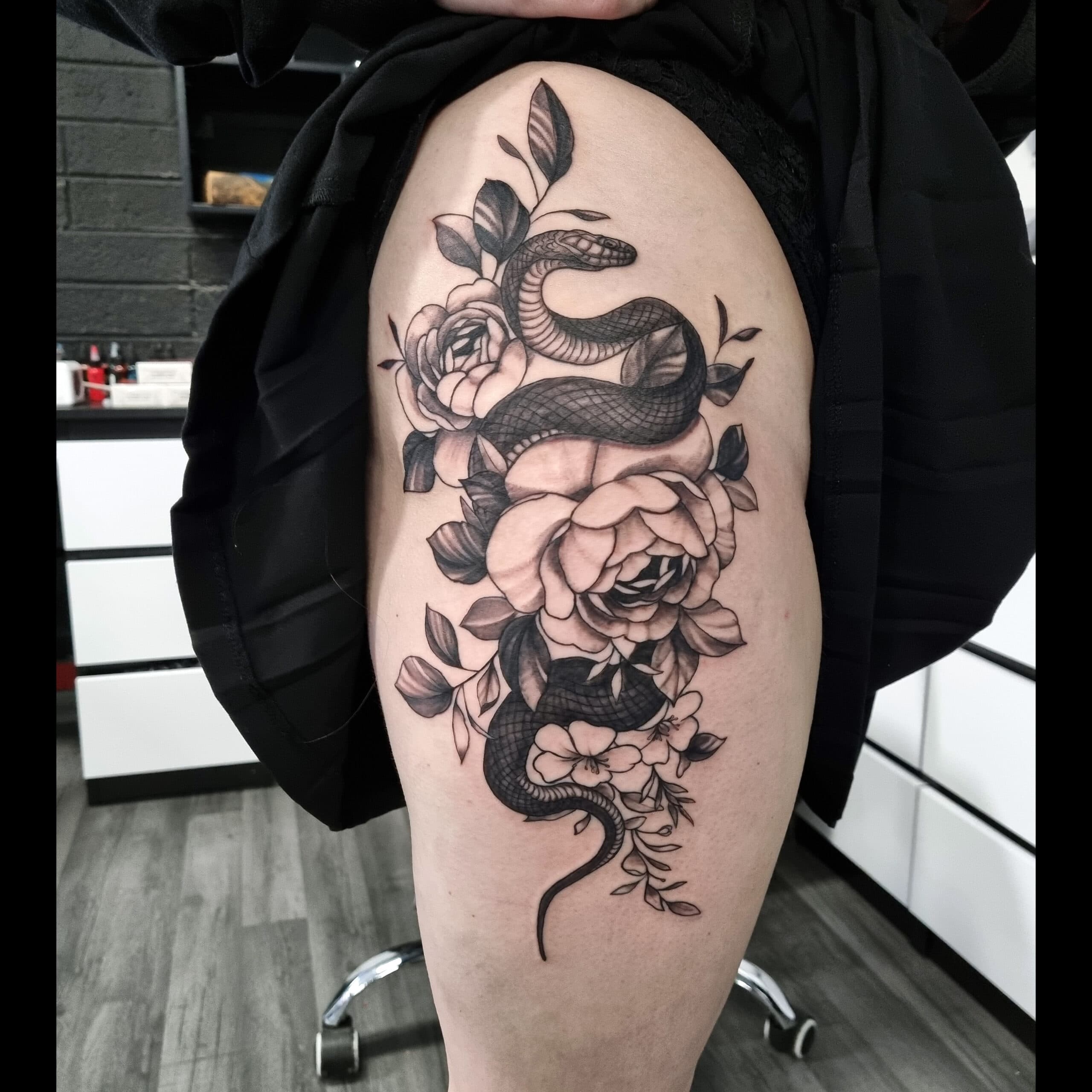 Snake and flower